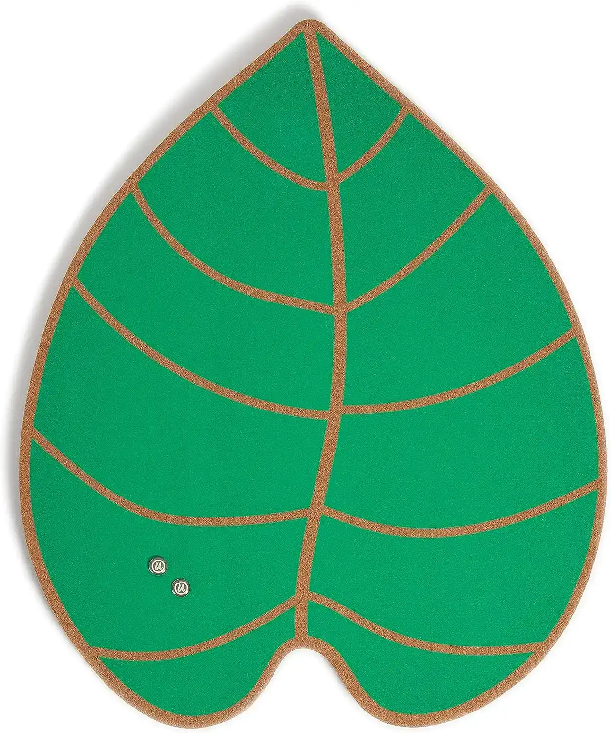 small bulletin board for school locker, shaped like a leaf