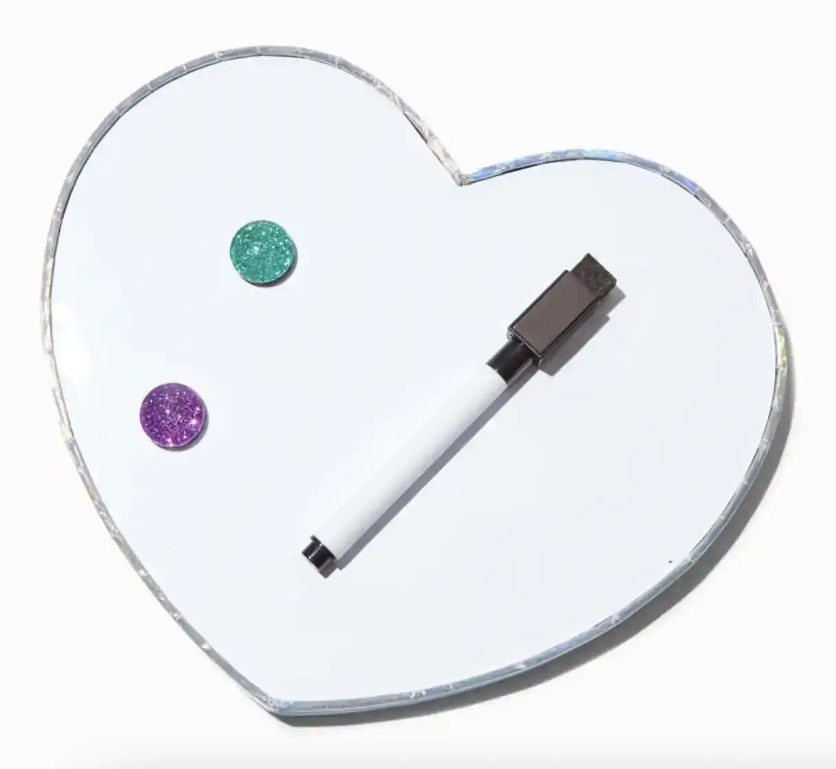 heart-shaped dry erase board for school locker
