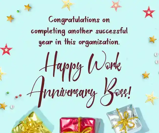 work anniversary wishes to boss