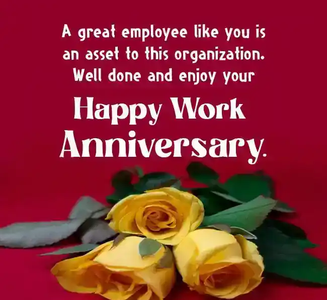 work anniversary wishes to employee