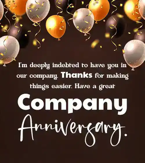 Company Anniversary Message from CEO