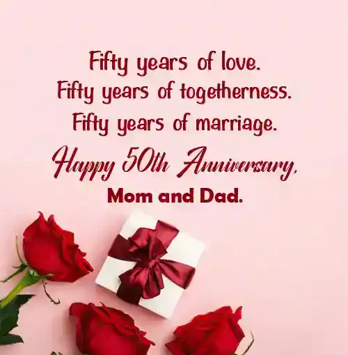 50th anniversary wishes for parents