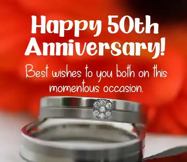 50 års bryllupsdag hilsner og beskeder