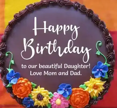 birthday message on cake for daughter