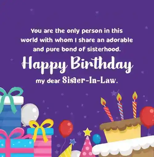 birthday wishes for sister in law