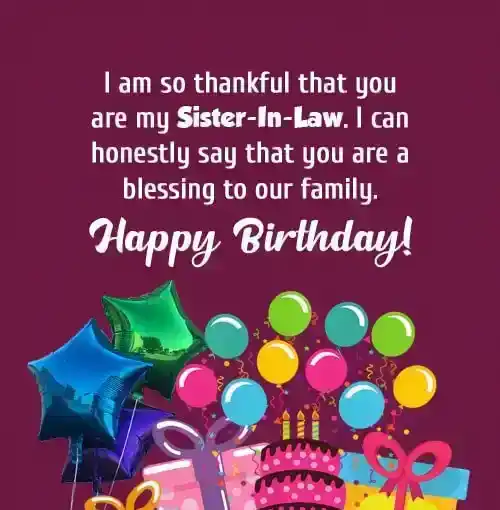 sister in law birthday wishes