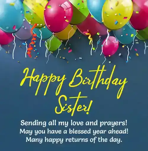 Birthday Blessings for Sister