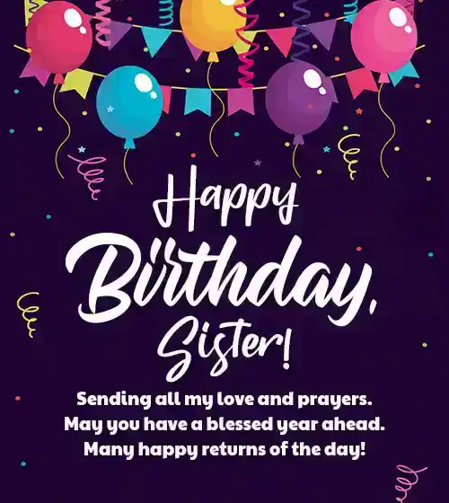 Heart Touching Birthday Wishes for Sister
