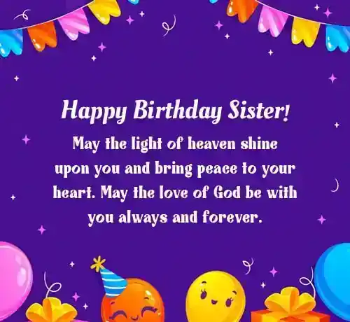 happy birthday prayer for sister