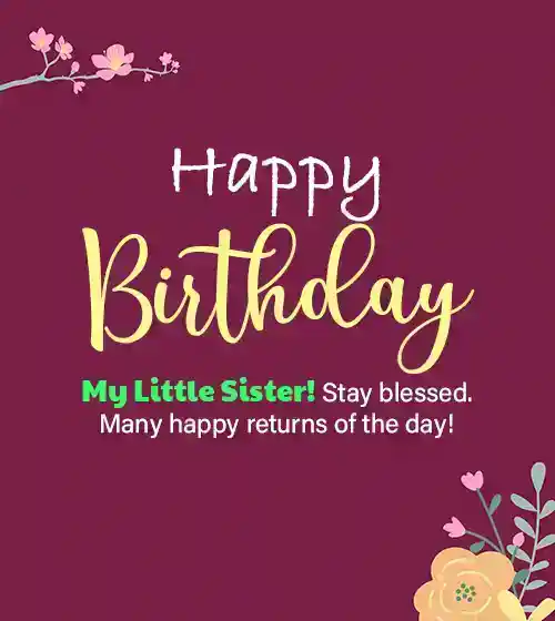 Birthday Wishes for Little Sister