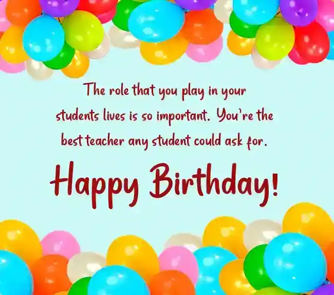 happy birthday wishes to teacher