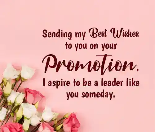 wishes for promotion of boss