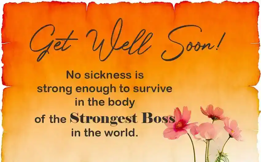 Get Well Soon Card Messages for Boss