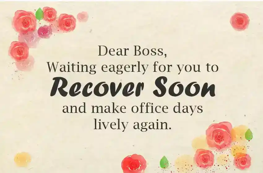 Professional Get Well Soon Message