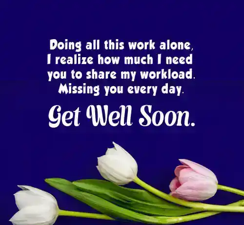 get well soon message for colleague