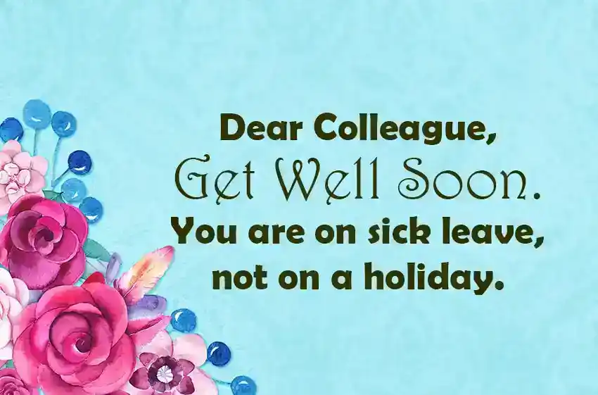 Get Well Soon Card Messages for Colleague