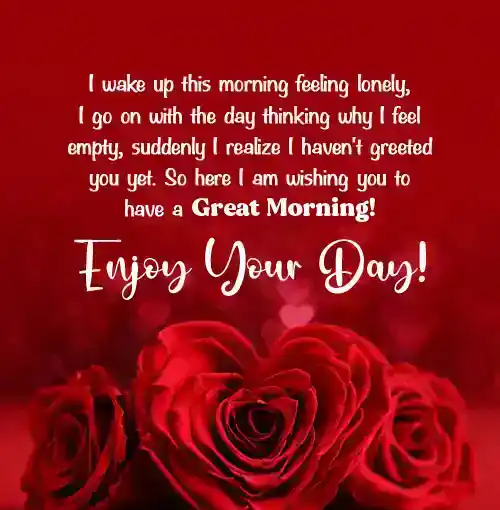 good morning message for him