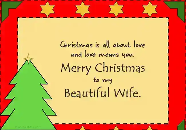 christmas message for wife