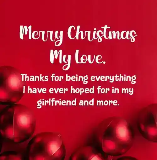 merry christmas wishes for girlfriend