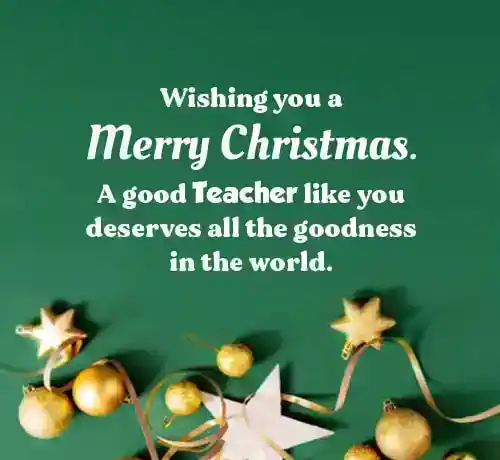 christmas wishes to teacher