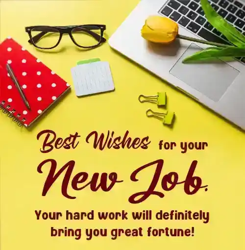 Souhaitez bonne chance à votre mari dans son nouveau travail