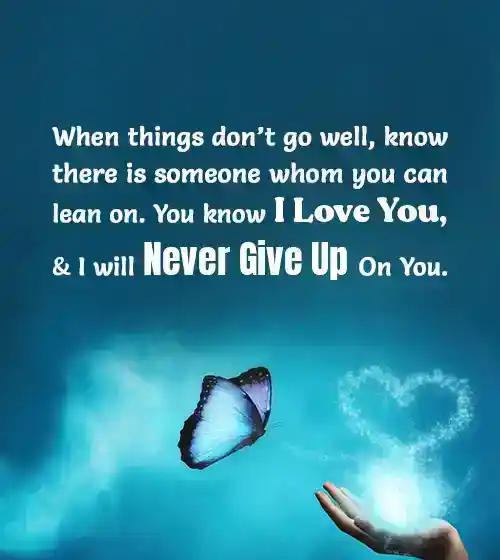 Never Give Up Messages For Him