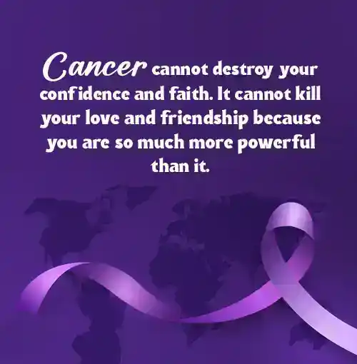 positive message for cancer patient family