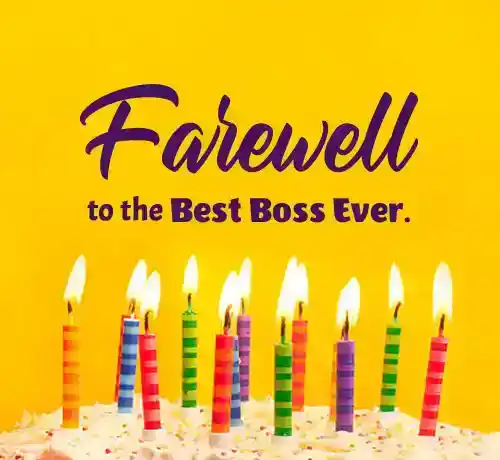farewell cake messages for boss