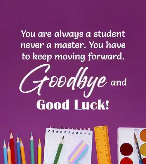 Goodbye Message to Students from Teacher