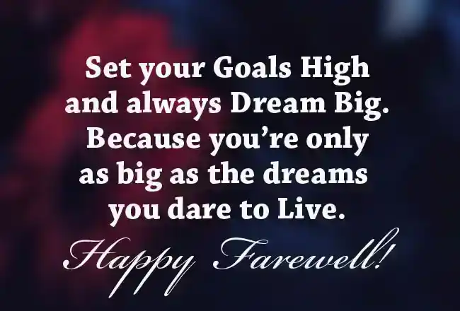 Motivational Farewell Wishes for Students