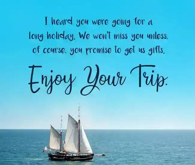 funny bon voyage messages