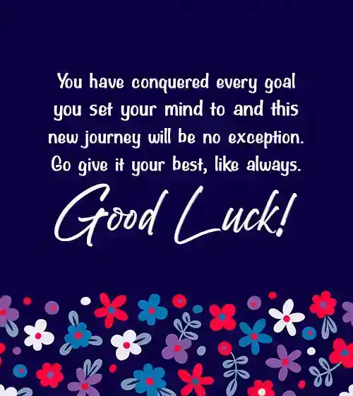 Good Luck on Your New Journey