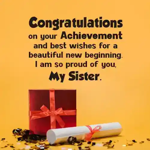 graduation message for sister