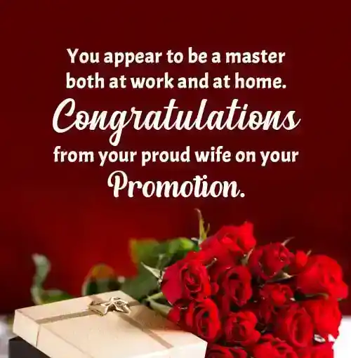 congratulations message for husband’s promotion