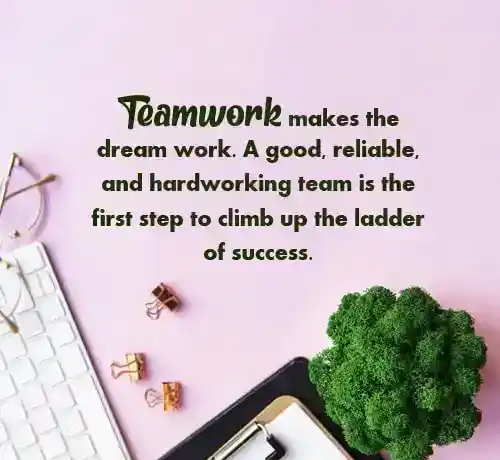 great teamwork message