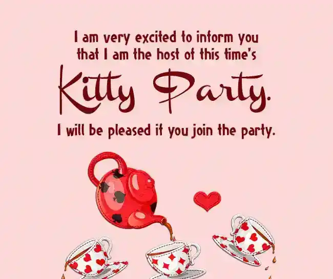 猫とのパーティーの招待状とテキスト