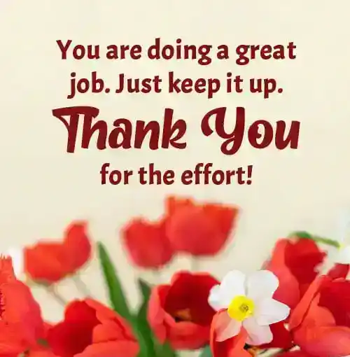 word of appreciation for good work