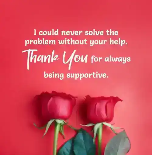 message of appreciation for support