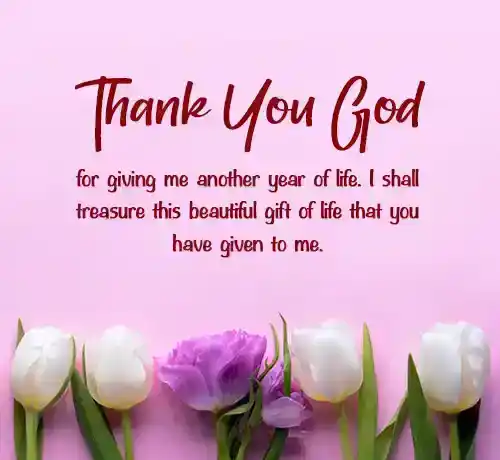 thank you birthday message to god