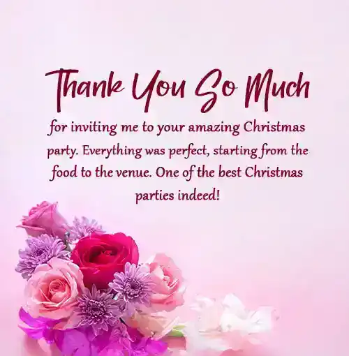 Thank You for Christmas Party Host