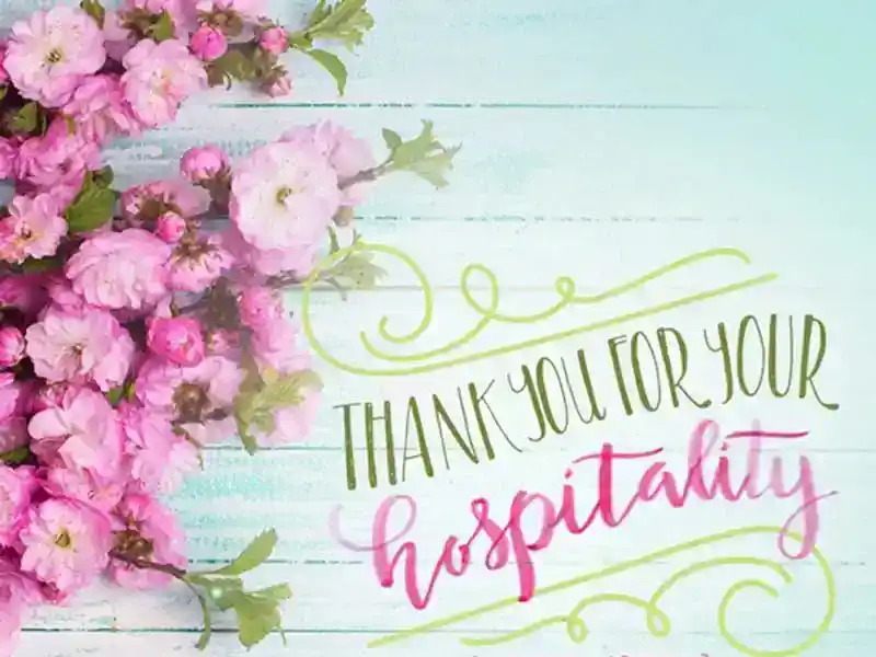 thank you for your hospitality spring flowers