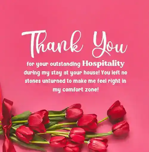 thank you for letting me stay at your house messages