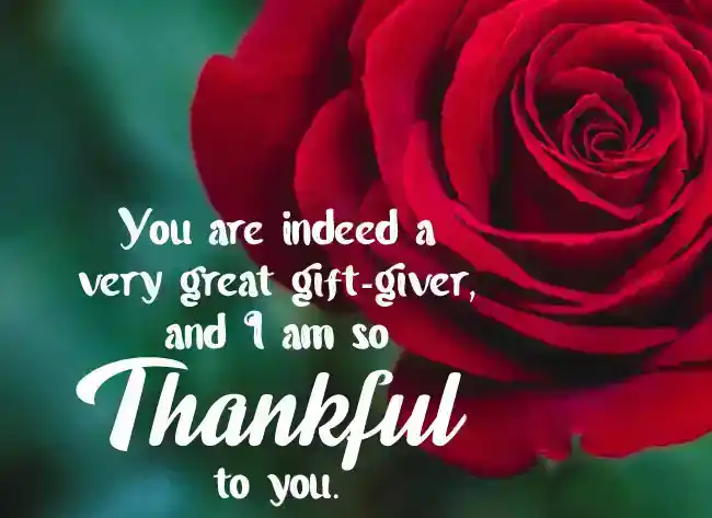 thank you message for gifts received