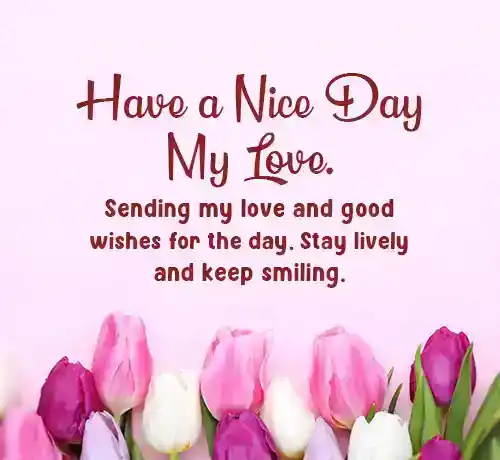 have a nice day message to my love