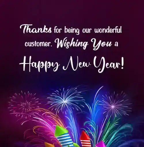 business new year wishes to customer