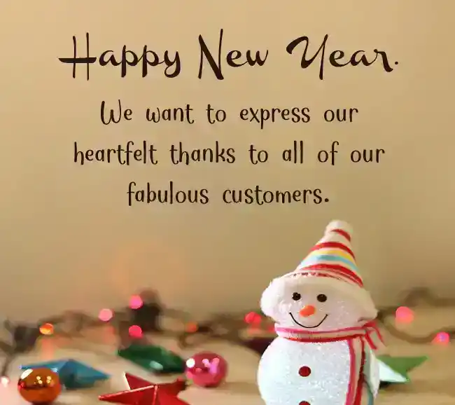 Business New Year Wishes to Customers