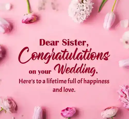 wedding wishes for sister