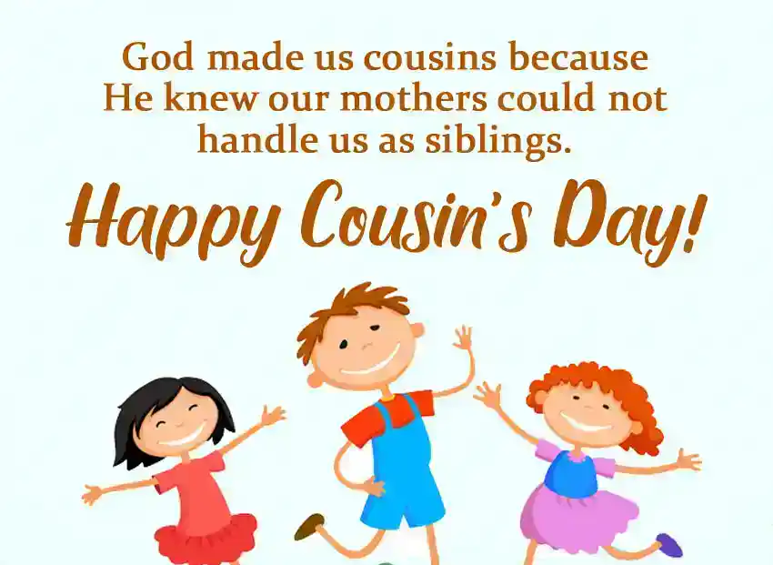 Cousins Day Message for Cards