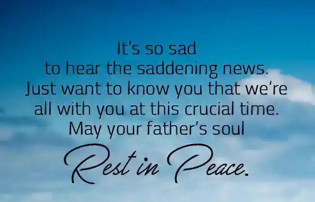 Condolences Messages for Loss of Father