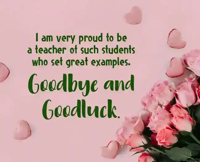 Message to Students During Farewell